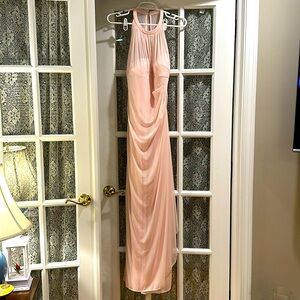 Sleeveless pink gown by DB Studio